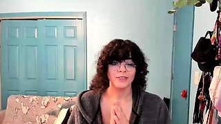 Big Tits Tranny Jerking her Big Hard Cock