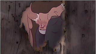 A Nun Imagines Being Fucked In Front And Behind In A Prayer Booth ! Hentai ,cartoon ,parody !