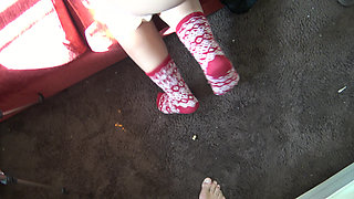 horny stepson begged me to cum inside my pussy after I showed him my dirty panties