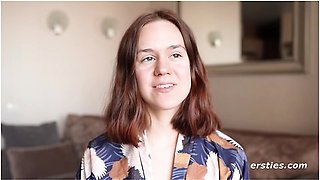 Sexy Babe Anca Shoots Her First Solo Masturbation Video