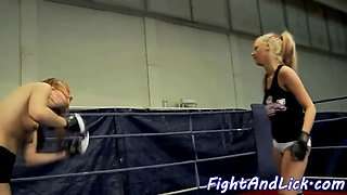 Petite wrestling babe licking euro dyke