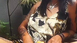 Outdoor Smoke Tease - Watch Me Play in the Sun