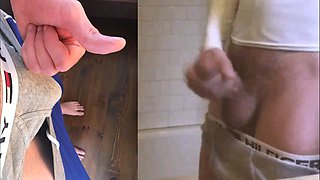 Baited Straight Hung Young Guy football gear and jacking off
