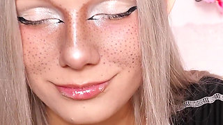 Divulya-sladulya Fills Her Mouth with Sperm - Blowjob of a Big Dick!