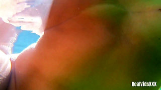 A Young Hottie Fucks with Her Boyfriend in the Pool Under Water