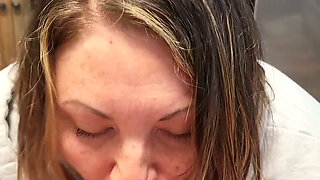 Works so Hard for the Cum Beautiful Passionate Sexy MILF Loves Cum and Cumming Cums Again and Again Sucking His Cock so Good