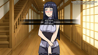 Naruto: Kunoichi Trainer - Hot 18yo Hinata Hyuga Teen Blowjob And Double Penetration Anal Sex. Her Tight Ass Gets Creampied