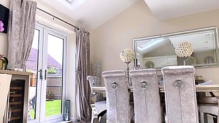 Shaved pussy blonde Tasha Reign with big boobs goes solo