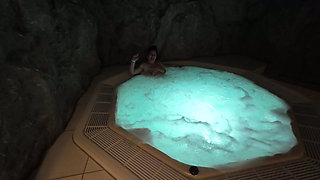 Hot Tub Fuck Ends with Creampie