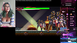 Horny Gamer Girl Plays Hentai Game and Masturbates to Intense Orgasm LIVE