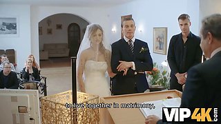 Vip4k. the tv was revved on and demonstrated all guests how hot the bride can fuck