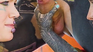 Two Slim Cuties Get Fucked by a Serviceman with Fat Cock