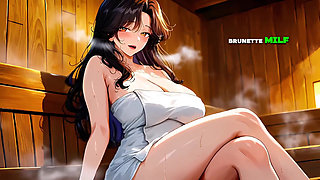 Cheating Wife Gets Creampied Hard by Cock Young Neighbor in Private Sauna Session - Ai Animation