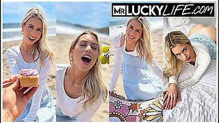 Malibu Beach Date With Blonde Babe Jill Kassidy