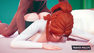 Thicc Redhead Professor Crawls Into Your Office Fantasy Glasses on, Shirt Tight, Attitude Naughty