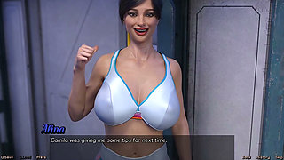 Stranded in Space - Planning Yoga Date with Brunette Milk with Huge Tits