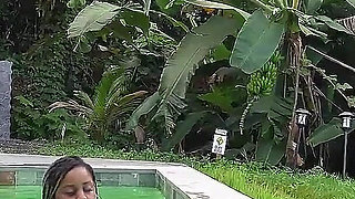 Don Prince Fucks Big Butt Scarpet Erza in the Pool and Shower