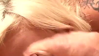 Pierced blonde babe gets fucked hard in her warm pussy