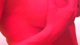 Big boobs mature Redhead MILF strip nude