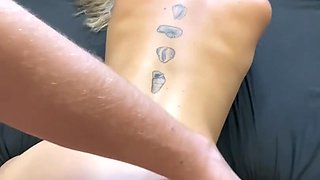 Amateur girlfriend gets banged and creampied in doggy style POV
