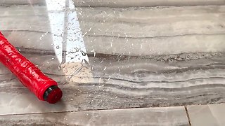 MY MASSIVE FUCKING TITS Bounce While I Fuck a Big Dildo in Red Heels – INSANE SQUIRT!