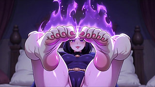 Raven from Teen Titans Exposing Massive Tits and Enormous Ass in Very Steamy Erotic Magic Scenes