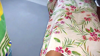 I Spy on My Stepmother's Ass Under the Bed While She Is Changing