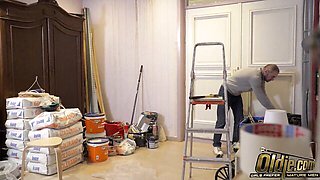Innocent Victoria Benz and Benz - old man fuck trailer - Oldje
