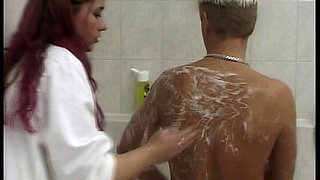 Cute Nurse From Germany Gets to Ride Cock in the Bathroom