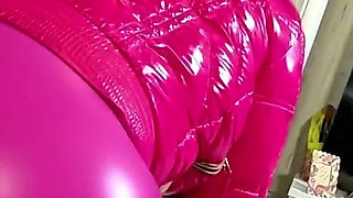 Dominant Pink Downjacket MILF Beach Ball Fetish. Deepthroat, Reverse Cowgirl, Doggy and Triple Cum