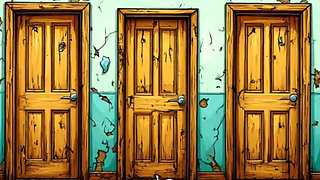 Valentine's Day. Cartoon in Which a Wife Is Fucked in a Public Toilet