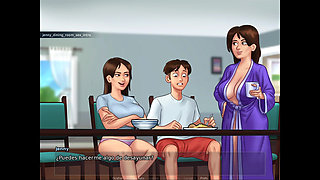 Pregnant stepmom has too much desire for sex and so does my stepsister - summertime saga