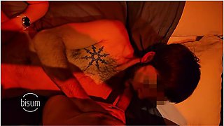 Hubby Gets Spitroasted And Fucked By Me And My Boyfriend In A Very Sexy Bi Mmf