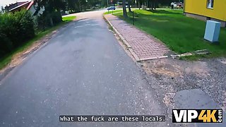 Vip4k. babe flashed her pierced Natural Tits and then it happened...