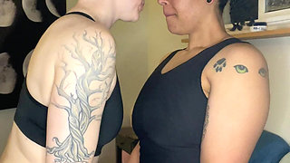 Real Lesbians Passionate and Romantic Makeout