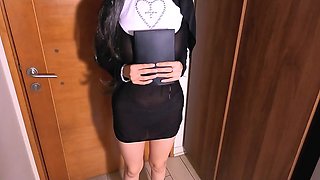 Bold Amateur Scene with Playful Nun and High-Energy Performance