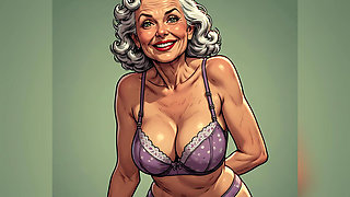 Retro Pinup Bra and Panties Art