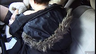 Two Lesbians in Public Threesome