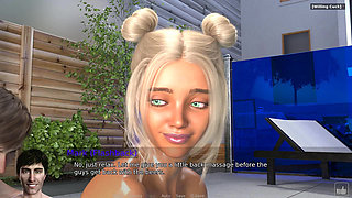 According to Sofia: Horny Guy Stretches His Best Friend's Girlfriend Asshole in the Pool He Is Trying to Loose the Hole a Bit