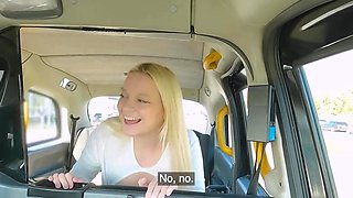 Polish babe with swinging tits enjoying cabbie cock