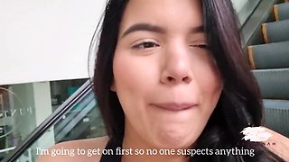 I fuck a stranger in the bathroom of a shopping center - Big tits