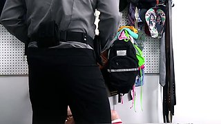 Basketball MILF fucks security guard to avoid jail