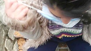 Risky Blowjob In The Street Public Park