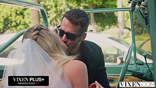 VIXEN Gorgeous Blonde Bride Addison Vodka Can't Stop Cumming All Over Hubby's Thick Cock