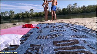 Fucked Hard By A Big Dick On A Public Beach Until Orgasm