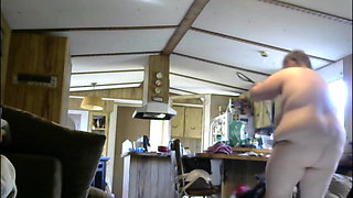 Hot House Maid Cleaning up Naked for Extra Pay