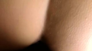 Beautiful Brunette Big Boobs Rides Fake Cock