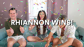 Double Teaming British Hottie Rhiannon Ryder on Tom Games Pod