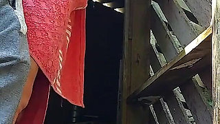 Shower Doesn't Work, Married Woman Asks Farm Caretaker for Help Using Just a Towel and Pays with Sex