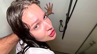 ImMayBee the Naughty Secretary Pools Big-Tits While Hauling Work Docs to Bosss Home, Tumb